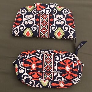 Colorful Patterned Clutch and Pouch Set